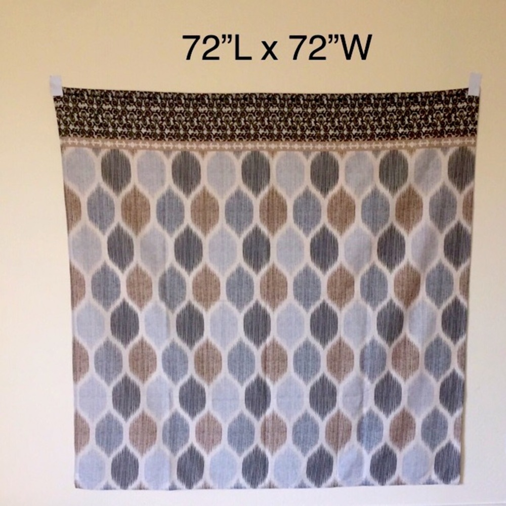 NWOT Parker Loft Multi Color Shower Curtain